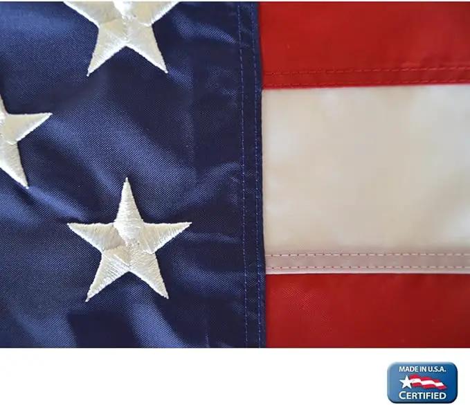 Annin Flagmakers (2350) SolarGuard Nyl-Glo American Flag, Made in USA, 10 x 19 Feet, Nylon by GreenHaven Gardens