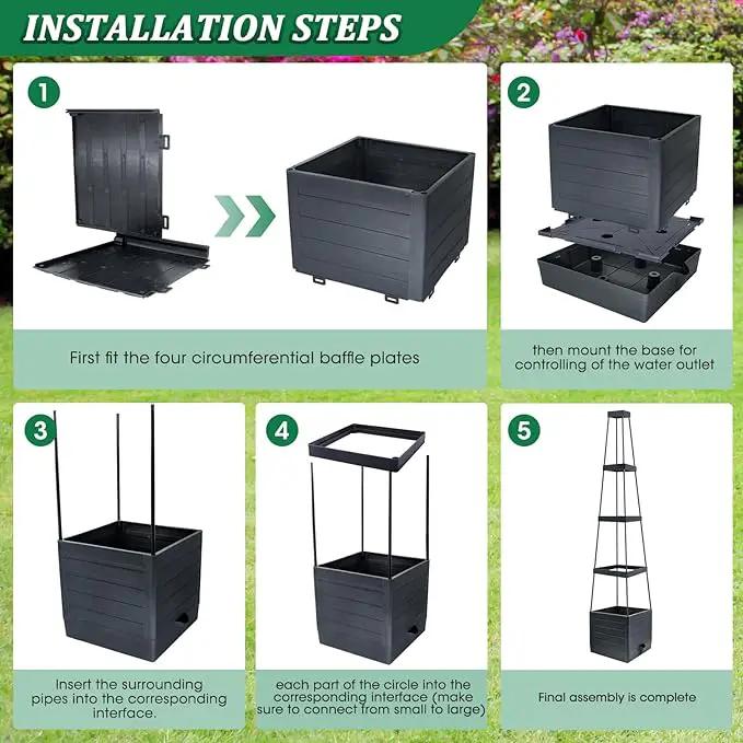 MQFORU 2Pack Tomato Planter Boxes with Trellis, 57" Self-Watering Tomato Planter for Climbing Vegetable and Plants, Raised Tomato Planter Boxes for Indoor Outdoor Patio Greenhouse Gardening by GreenHaven Gardens