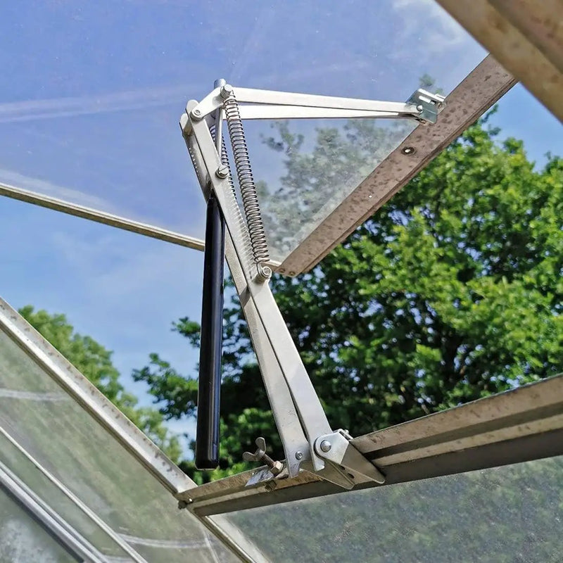 BIBISTORE Automatic Greenhouse Vent Opener Solar Powered Auto Hothouse Window Opener Wooden Cold Frame Roof Vent Opening Kit Greenhouse Accessories-(Lifts 15.4 Lbs,Double Spring) by GreenHaven Gardens