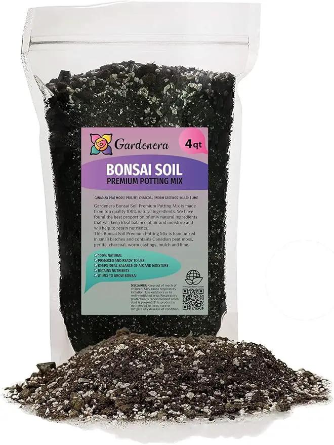 Professional Potting Mix for Bonsai Trees - Nutrient-Rich Blend for Vibrant Bonsai Trees - 4 Quart by GreenHaven Gardens