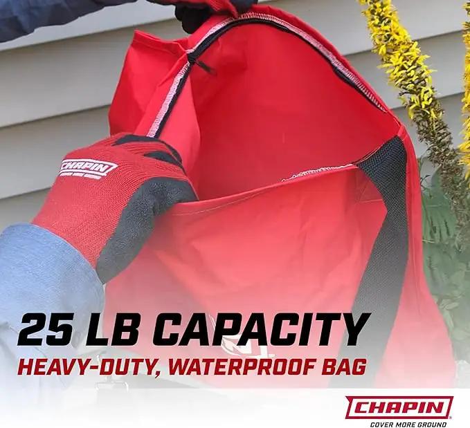 Chapin 84700A 25-Pound Professional Handheld Bag Seed spreader with Waterproof Bag, Enclosed Gears, Rear Baffle, Adjustable Shoulder Strap and Multiple Spread Options, Red by GreenHaven Gardens