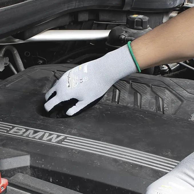 6-Paris Large Work Gloves for Men and Women, Nitrile Coated Safety Protective Gloves with Grip, Ideal for Gardening, Warehouse, Mechanic, Light Duty Construction Work by GreenHaven Gardens