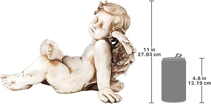 Design Toscano Pause for Repose Garden Angel Statue by GreenHaven Gardens