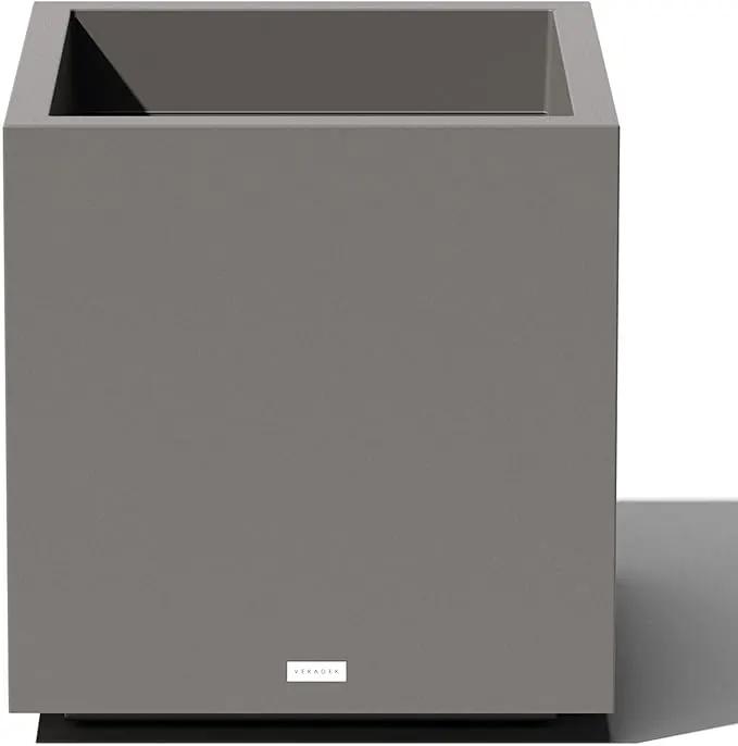 Veradek Block Series Cube Plastic Planter - Large Square Planter for Indoor or Outdoor Patio/Garden | Durable All-Weather Use with Drainage Holes | Modern Décor for Tall Plants, Trees, Flowers by GreenHaven Gardens