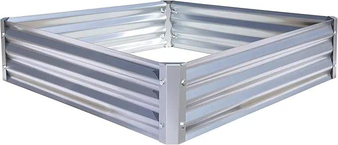 Arrow Sheds GrowIT Galvanized Steel Raised Flower and Plant Bed for The Garden or Greenhouse, 40" x 40" x 11" by GreenHaven Gardens