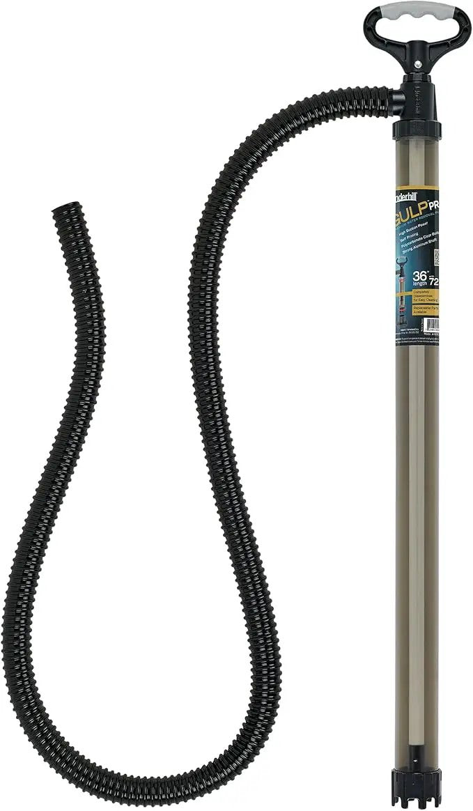 Underhill Big Gulp Pro Siphon Suction Water Pump 36 Inch Length with 72 Inch Outlet Hose, For Fluid Transfer, Water Removal, A-G3672CK by GreenHaven Gardens