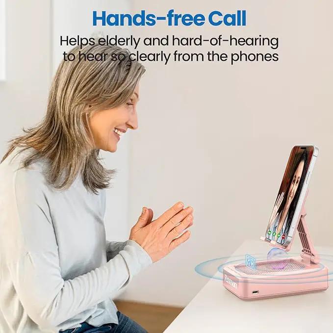 JTEMAN Portable Wireless Bluetooth Speakers with Phone Stand,Gifts for Women and Men,Birthday Christmas for Women Men,Kitchen Gadgets for Men,Compatible for iPhone/Samsung/Mini iPad - Pink by GreenHaven Gardens
