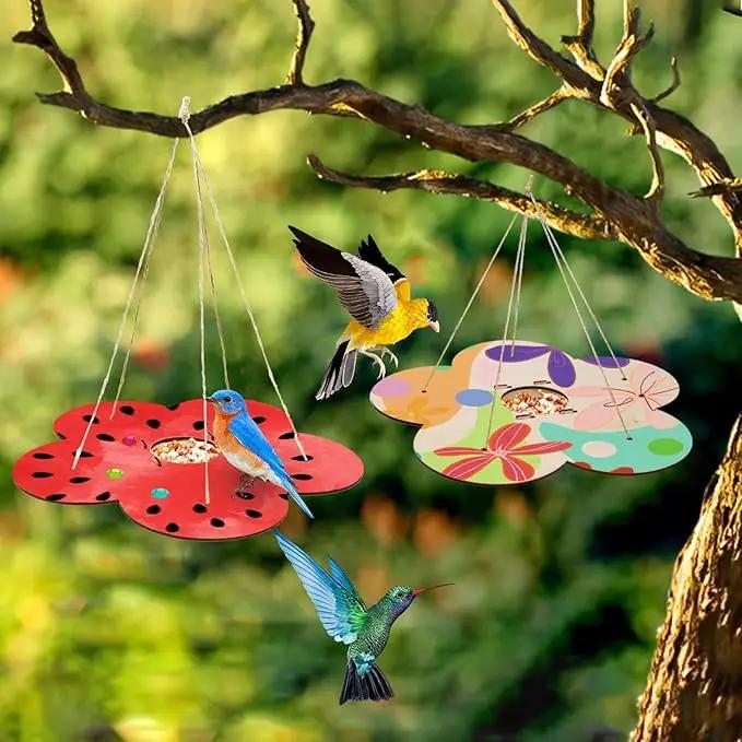 12 Pack Bird Feeder Craft Kits for Kids Ages 3-5 4-8 8-12, DIY Wooden Art Painting Outdoor Bulk Toys for Boys & Girls, Easter Christmas Gifts, Party Favor Gifts for Nature Loving Children by GreenHaven Gardens