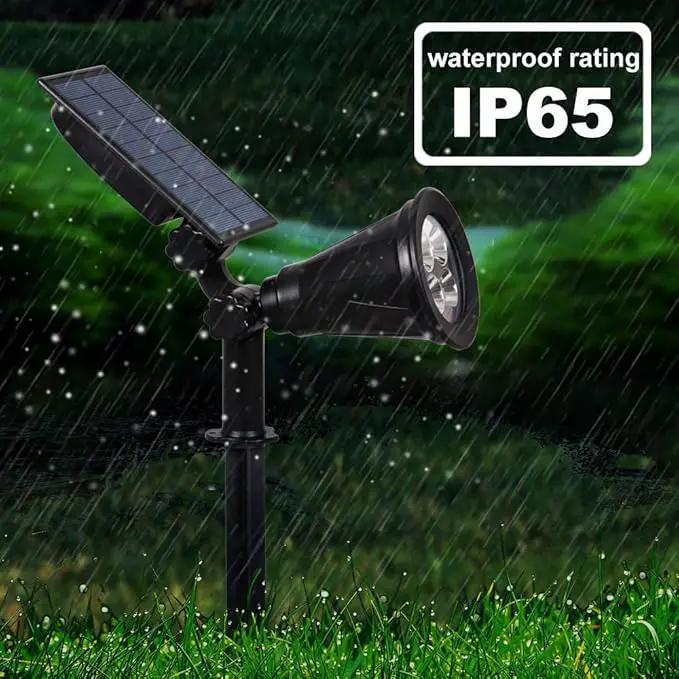 T-SUN Blue Solar Spotlights, Outdoor Waterproof Auto ON/Off Adjustable Garden Pond Lights for Tree, Patio, Yard, Driveway, Stairs, Pool Area by GreenHaven Gardens