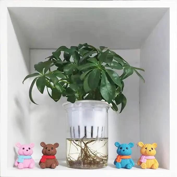 8Pcs Mini Resin Teddy Bear Figurines Cute Scarf Bears Desktop Ornaments Car Interior Decoration Garden FigurinesTiny Bear Statues Animals Sculpture Micro Landscape by GreenHaven Gardens