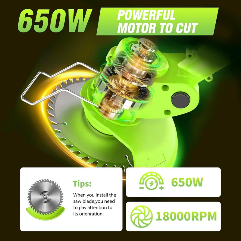 ALSO GO Electric Weed Wacker Grass Trimmer, 3 in 1 Weed Eater Battery Powered, Cordless Trimmer with 2pcs 24V Batteries, Stringless Lightweight Lawn Edger Brush Cutter for Lawn Garden Yard by GreenHaven Gardens