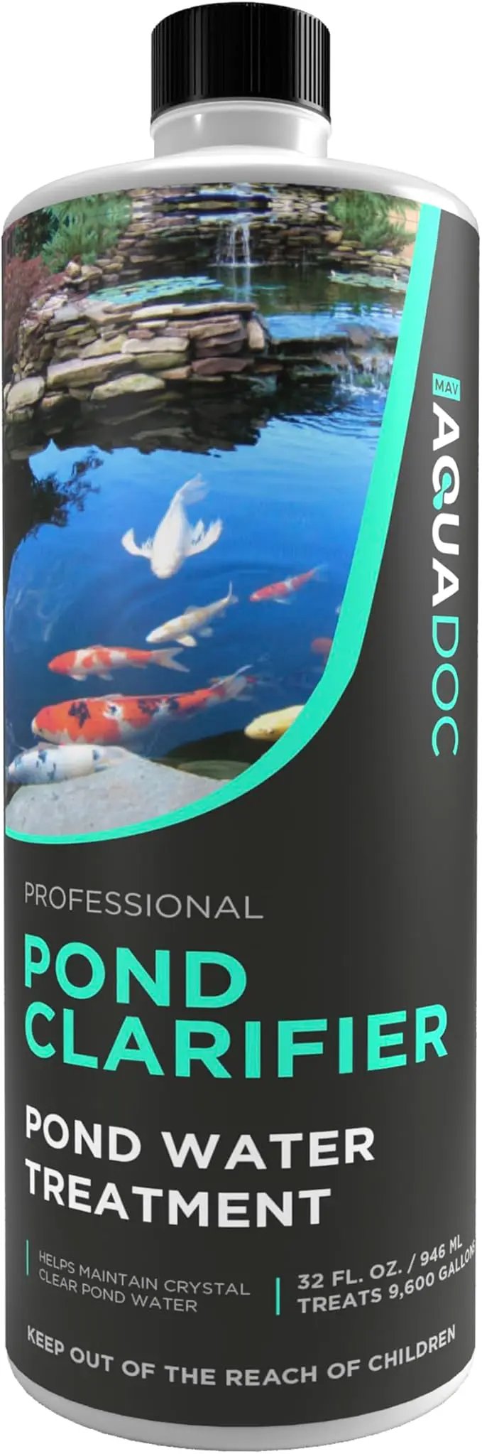 Pond Clarifier - Fish-Friendly Koi Pond Water Clarifier to Quickly Clear Murky Pond Water and Remove Pond Sludge with Natural Enzymes - Fish Pond Water Treatment - AquaDoc Pond Supplies by GreenHaven Gardens