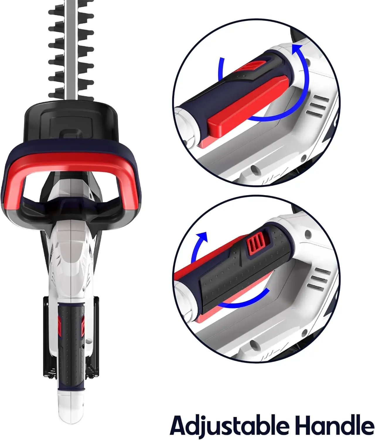 QWD 20v Cordless Hedge Trimmer Powered by Battery(Battery & Charger Included) with 20-Inch Blade & 40-Min Runtime,2200 cuts/Min,Lightweight Aluminum Body for Home Garden by GreenHaven Gardens