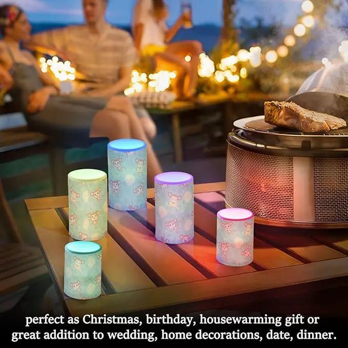 Flickering Flameless Candles, Cute Monkey LED Candles with Remote Timer, Set of 2 Battery Operated Candle for Valentine Wedding Birthday by GreenHaven Gardens