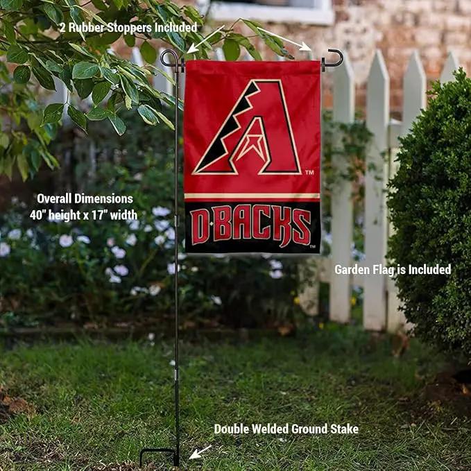 WinCraft Arizona Diamondbacks Garden Flag with Stand Holder by GreenHaven Gardens