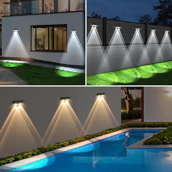 Derynome Solar Fence Outdoor Lights 12 Pack, 3 Color Modes IP45 Waterproof Solar Lights for Outside, Backyard, Railing, Step, Patio & Wall (3000K/4000K/6000K, 12 Pack) by GreenHaven Gardens