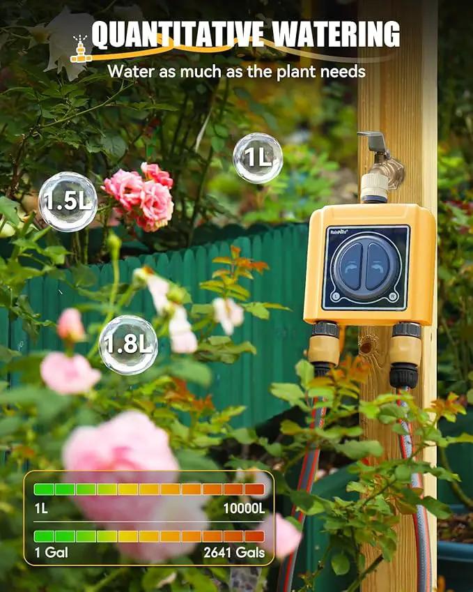RAINPOINT WiFi Water Timer with Brass Inlet & Outlet，2 Zone WiFi Hose Timer for Lawn,WiFi Sprinkler Controller via APP/Voice Control,Automatic Watering System by Time/Weather/Quantity/Soil Moisture by GreenHaven Gardens