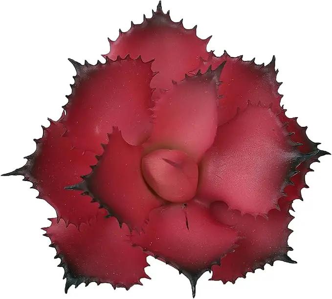 Duovlo Artificial Succulent Plant 5.15 Inch Faux Succulents Agave potatorum Flower Arrangement Craft Wall DIY Materials,Pack of 2 (Rose) by GreenHaven Gardens