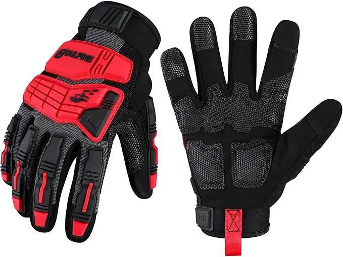DULFINE Impact-Resistant Work Gloves Men, Heavy Duty Mechanic Gloves,Touch Screen,Ideal for Construction,Forestry, Oil Rig Drilling,Mechanic by GreenHaven Gardens