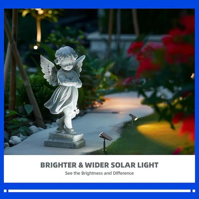 Barrina Solar Spot Lights Outdoor, 2-in-1 6500K & 2700K,360° Adjustable,3 Lighting Modes Solar Lights Waterproof, Auto On/Off 36 LEDs Landscape Spotlights for Garden Patio Yard Pool, 2 Packs by GreenHaven Gardens