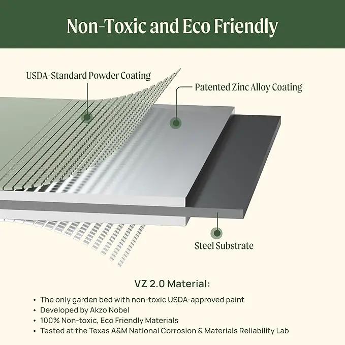 Elevated Raised Garden Bed-V Series, 2' x 4' Garden Beds with Legs & Storage Rack for Patio Porch, 700 Lbs Weight Capacity, Outdoor Planter Boxes for Gardening Herbs Vegetables Flowers, Pearl White by GreenHaven Gardens