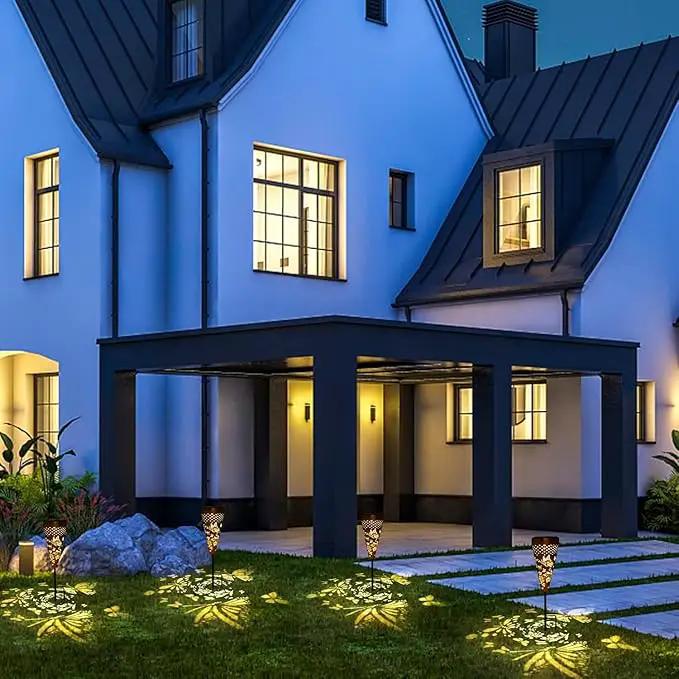 2 Pack Butterfly Solar Pathway Lights Outdoor,Metal Garden Decorations Outdoor Lights with Patterns and Warm Light,Waterproof Landscape Lighting for Path Patio Backyard Walkway Yard by GreenHaven Gardens