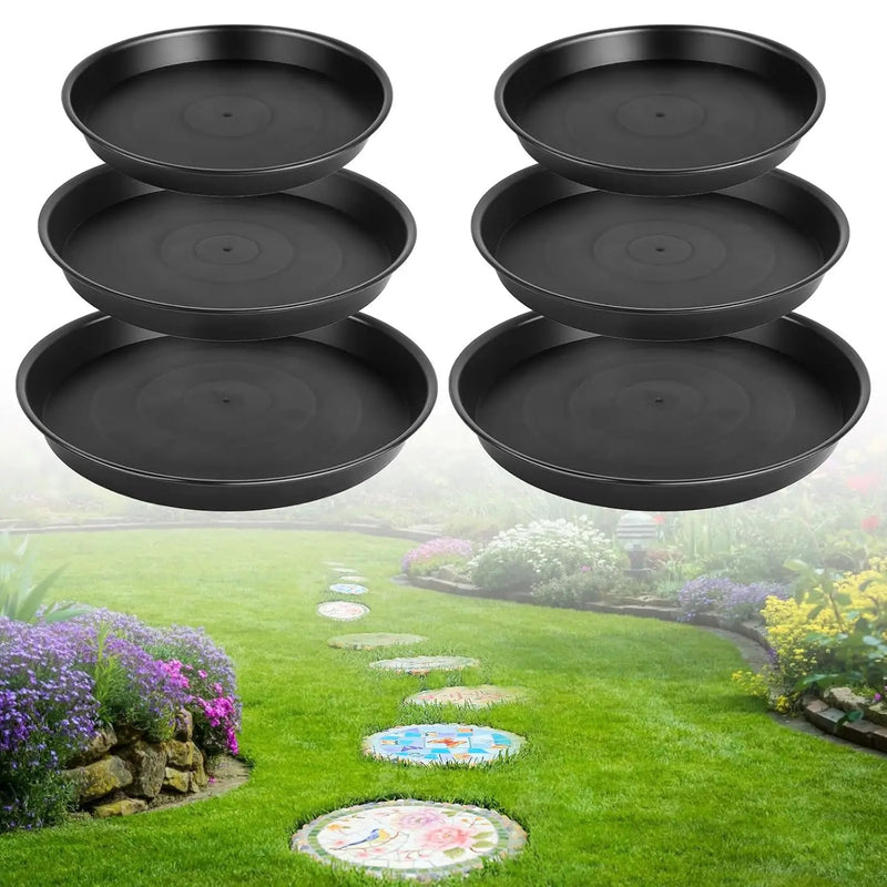 6Pcs Round Stepping Stone Mold, 3 Size Cement Molds for Concrete, 10" 11.4" 12.6" Plastic Concrete Molds for Casting Garden Pavement and Walkway by GreenHaven Gardens