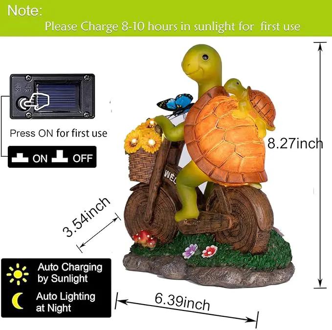 Garden Turtle Outdoor Statue -Solar Turtle Statue Outdoor with Lighted Sunflower,Turle Figurine for Garden Decor,Turtle Gifts for Women by GreenHaven Gardens