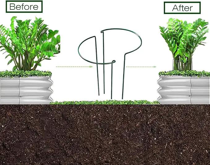 Raised Garden Bed, 2 Pcs 5×3×1ft Outdoor Galvanized Planter Boxes, Galvanized Garden Beds Outdoor with Metal Plant Stakes, Large Raised Garden Stock Tank, Garden Beds Outdoor for Vegetables by GreenHaven Gardens