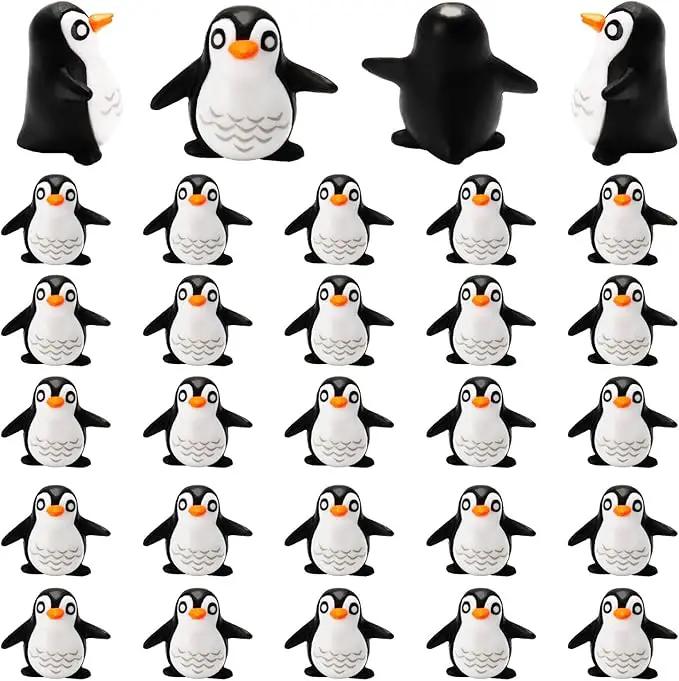 Bbiamsleep 25 Pcs Miniature Penguin Figurines Mini Penguin Figurines Resin Penguin Mini Penguin for Fairy Garden Micro Landscape Winter Christmas Decor by GreenHaven Gardens