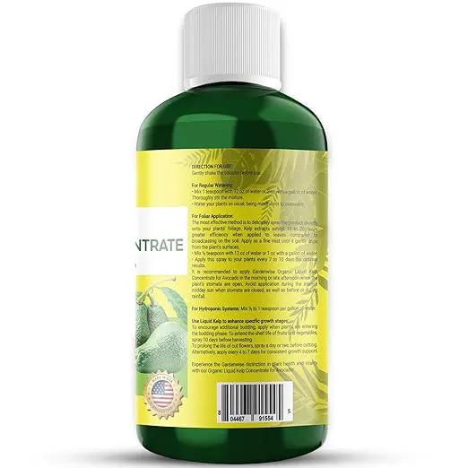 Organic Premium Kelp Seaweed Fertilizer - Liquid Plant Food - Nutrient-Rich Soil Enhancer - Improves Fruit Yield and Quality - Natural Plant Food for Avocado Tree (8 OZ) by GreenHaven Gardens
