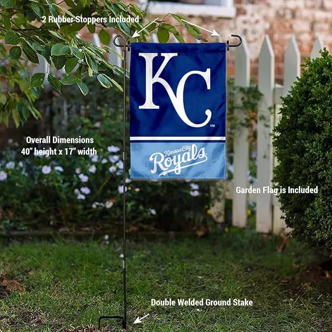WinCraft Kansas City Royals Garden Flag with Stand Holder by GreenHaven Gardens