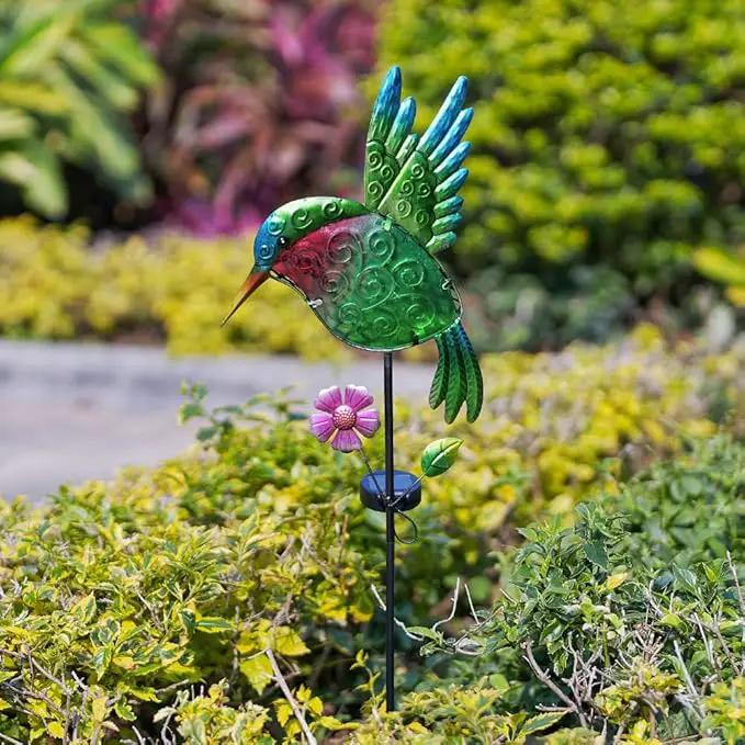 dreamysoul Outdoor Solar Hummingbird Garden Lights, Decorative Hummingbird Garden Stake Lights, Hummingbird Solar Lights for Outside Patio Yard Pathway Decor by GreenHaven Gardens