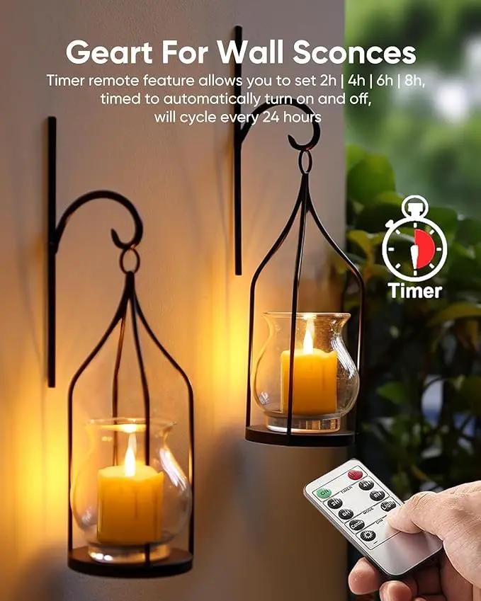 Homemory 12Pack 2" x 2" Timer Remote Control Flameless Votive Candles, Realistic Battery Operated Candles, 3D Wick Electric Fake Candles for Christmas, Wedding, Home Decorations by GreenHaven Gardens