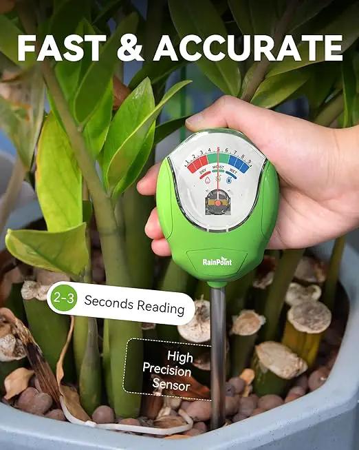 RAINPOINT Soil Moisture Meter for Plants - Accurate Plant Water Meter for Houseplants and Outdoor Plants,Gardening,Farming,No Batteries Needed(Green) by GreenHaven Gardens