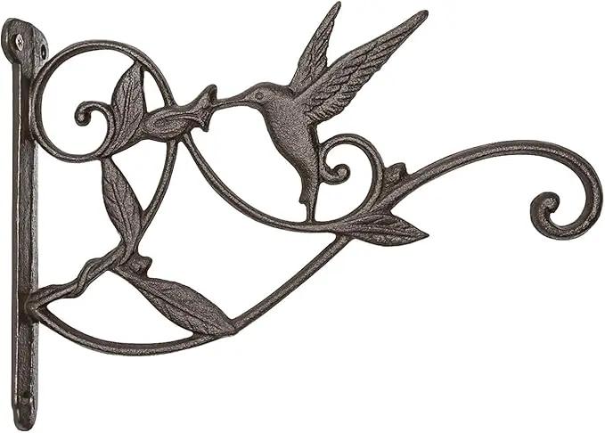 Mkono Hanging Plant Bracket Hook Iron Decorative Plant Hanger for Flower Basket Bird Feeder Wind Chime Lanterns, 1 Pack by GreenHaven Gardens