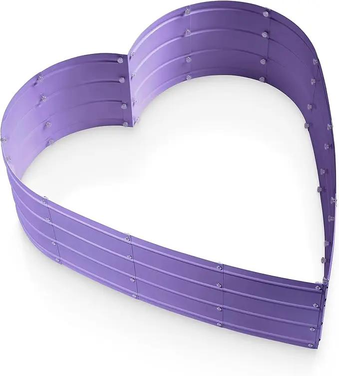 Galvanized Raised Garden Beds Outdoor // Planter Raised Beds for Gardening, Vegetables, Flowers // Large Metal Garden Box (Purple) // Tool-Free Assembly by GreenHaven Gardens