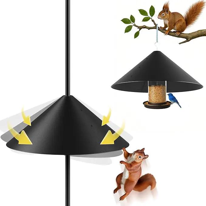 19 Inch Metal Squirrel Baffle for Bird Feeder Pole, Squirrel Proof for Hanging Bird Feeder, Outdoor Cover for Rain, Rust Proof Chew Proof Heavy, 1 Pack by GreenHaven Gardens