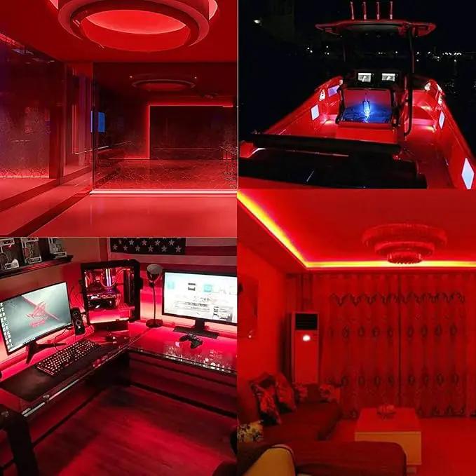 32.8ft(10M) DC 24V Red COB LED Strip Light IP65 Waterproof 3840LEDs Uniform Glow Dotless Flexible LED Tape Lights for DIY Garden Backyard Hallways Stairs Decoration(No Power Supply) by GreenHaven Gardens