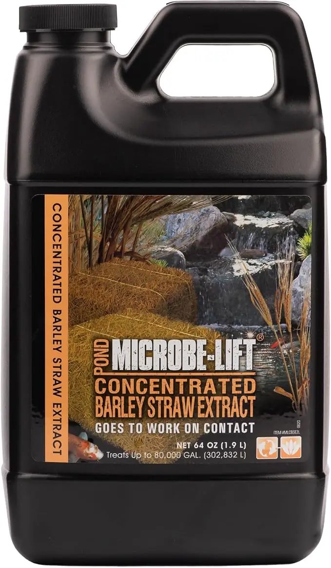 MICROBE-LIFT MLCBSE2L Concentrated Barley Straw Extract Conditioner for Ponds and Outdoor Water Garden, Safe for Live Koi Fish, Plants, and Decorations, 64 Ounces by GreenHaven Gardens