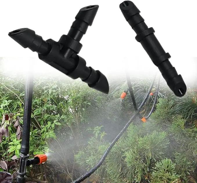 UOIENRT 110 PCS Irrigation Fittings, 1/4" Tubing with 50pcs Couplings, 20pcs Elbows, 30pcs Tees and 10pcs End Plugs for Drip or Sprinkler Systems by GreenHaven Gardens