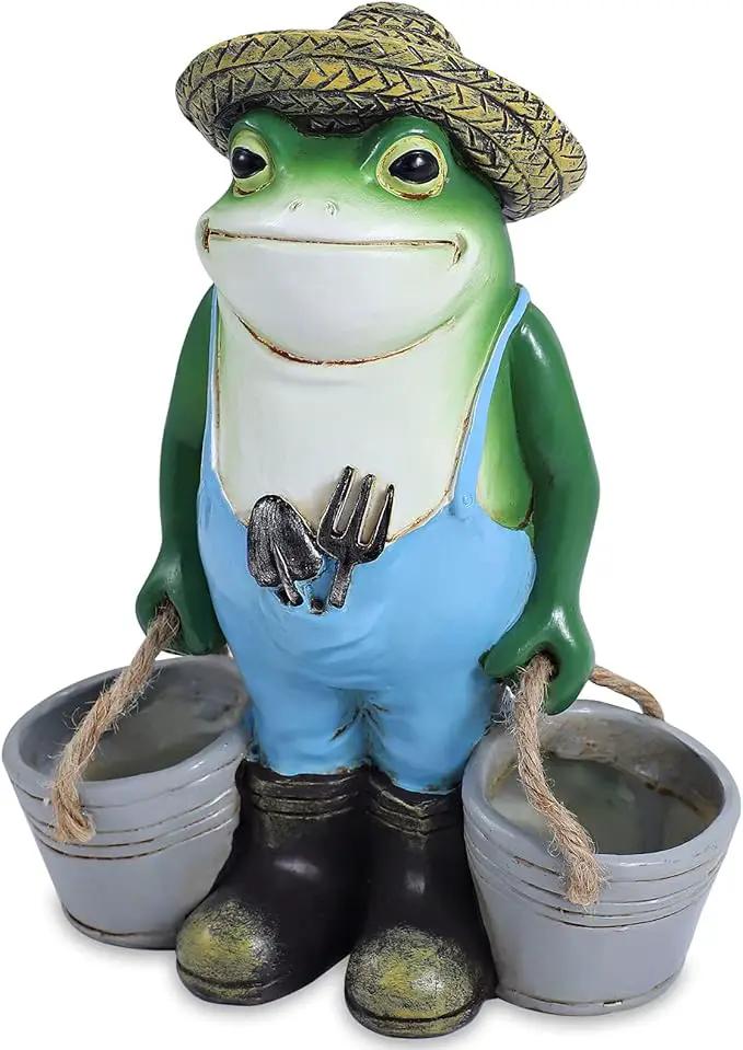 Frog Garden Decor, Frogs Garden Statue for Yard, Garden, Indoor Outdoor Decoration and Housewarming Gift by GreenHaven Gardens