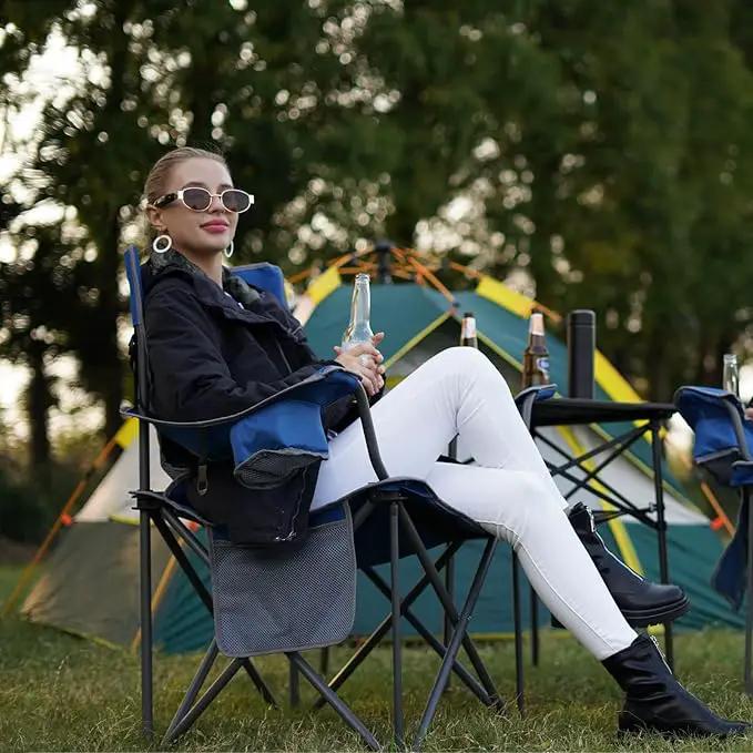 SUNNYFEEL Outdoor Folding Table | Lightweight Compact Aluminum Camping Table, Roll Up Top 4 People Portable Camp Square Tables with Carry Bag for Picnic/Cooking/Beach/Travel/BBQ by GreenHaven Gardens