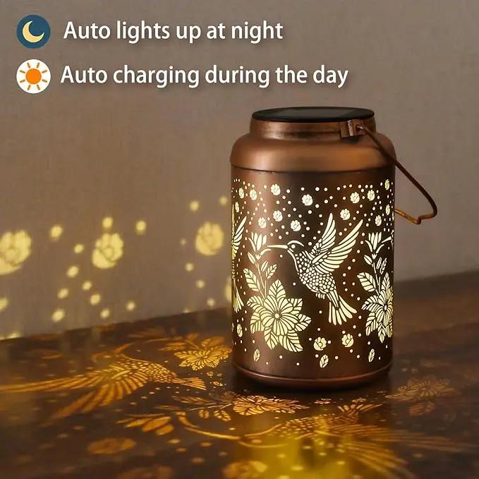 2 Pack Hummingbird Solar Lanterns Outdoor Waterproof Hanging Solar Lights, Birthday Gifts for Women, Men, Mom, Mothers Day Gifts, Outside, Patio, Outdoor, Yard, Lawn, Balcony by GreenHaven Gardens