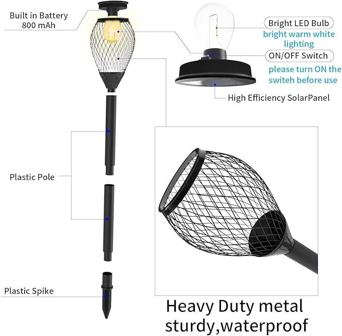 4 Pack Solar Lights Outdoor Waterproof, Solar Pathway Lights, Auto On/Off LED Landscape Decorative for Garden,Lawn,Yard, Walkway, Driveway. by GreenHaven Gardens