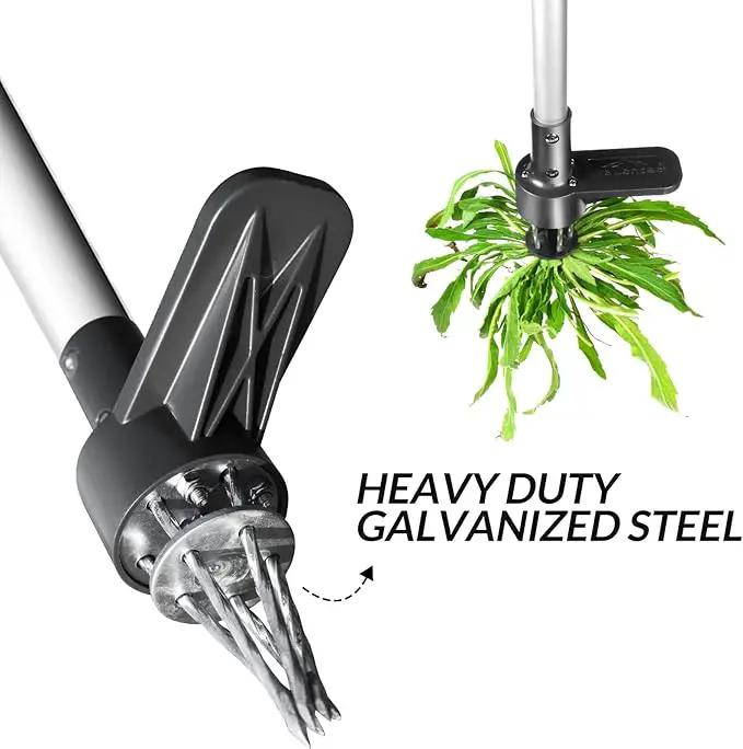 Walensee Upgraded Weed Puller, Stand Up Weeder Hand Tool, Long Handle Garden Weeding Tool with 5 Claws, Hound Weed Puller for Dandelion, Standup Weed Root Pulling Tool and Picker, Grabber (1 Pack) by GreenHaven Gardens
