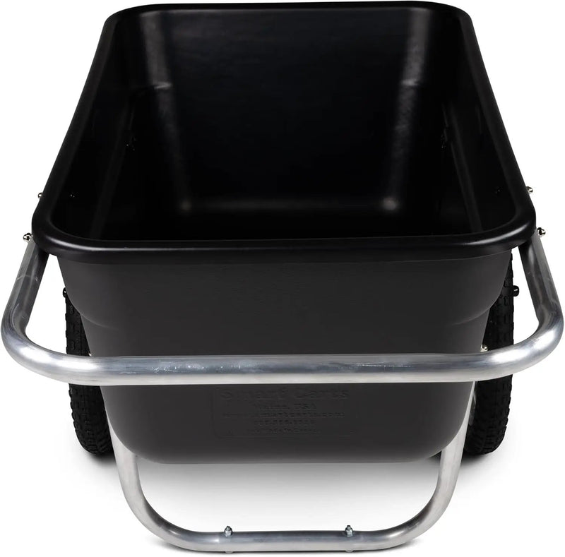 Smart Carts Premium Yard Cart - Strong, Lightweight, and Perfectly Balanced (20" Air Filled Wheels) by GreenHaven Gardens