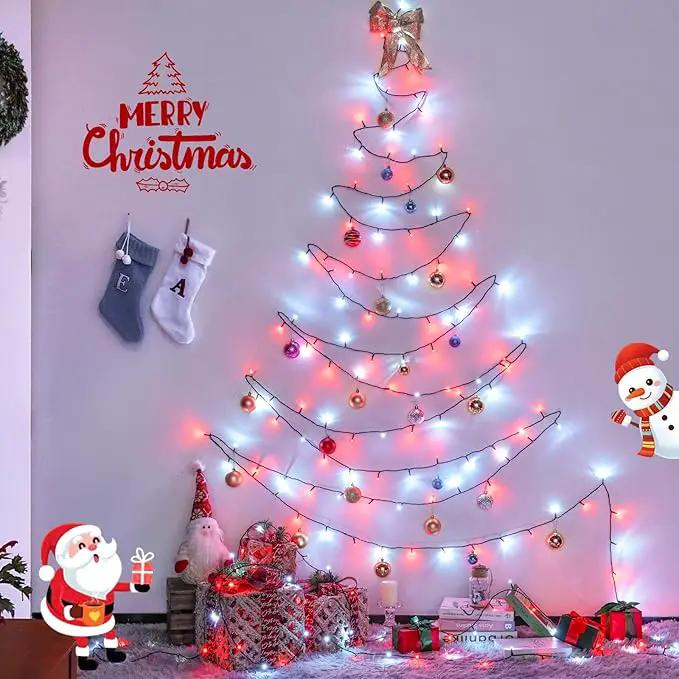 JMEXSUSS 500 LED Red and White Christmas Lights, 173ft 8 Modes Christmas String Lights Outdoor Waterproof Plug in Christmas Tree Lights for House Xmas Tree Party Holiday Decor by GreenHaven Gardens