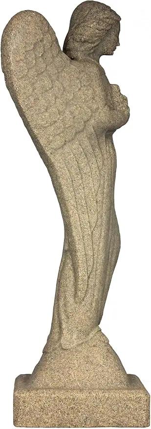 EMSCO Group 2260-1AZ Morning Angel Statue – Natural Sandstone Appearance – Made of Resin – Lightweight – 29” Height by GreenHaven Gardens