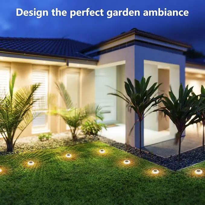 Flumy Solar Ground Lights,12 Pack Solar Lights Outdoor Waterproof, Solar Garden Lights for Outside Patio Pathway Yard Lawn Driveway Deck Step Walkway,Outdoor Chrismtas Decorations by GreenHaven Gardens